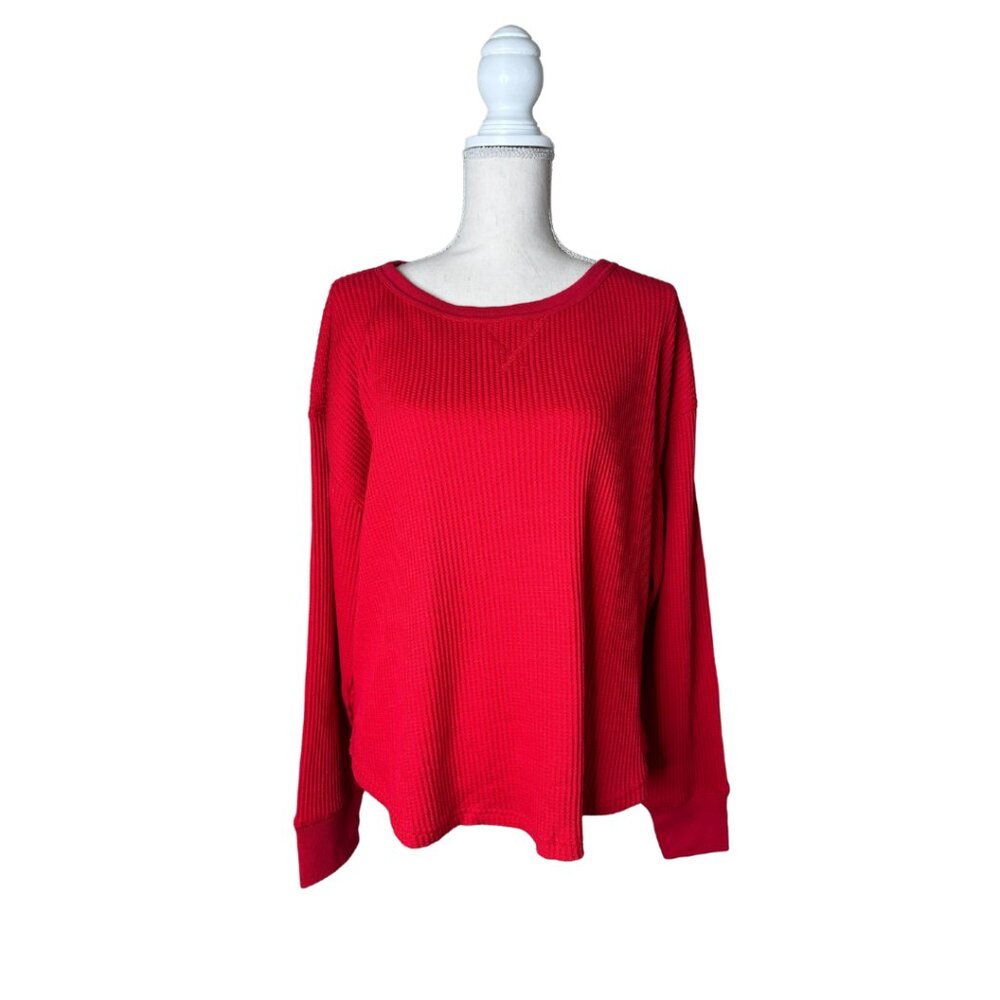 Heavy Weight Red Gap Waffle Tee Size XL